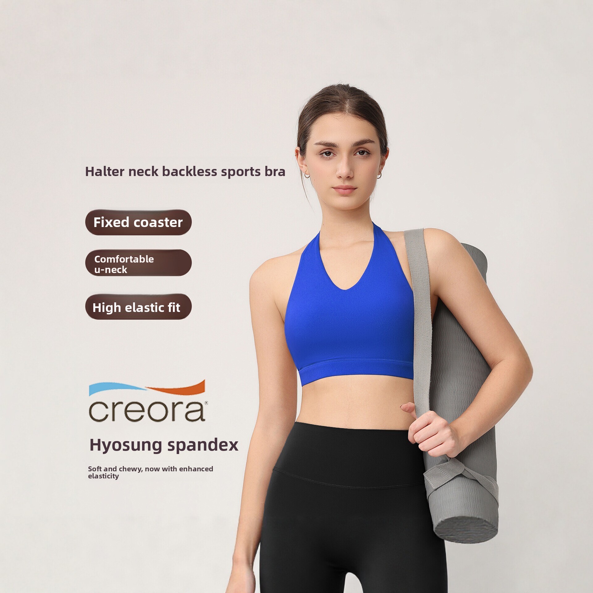 Sports Bra Racerback - 여성용 홀터 스포츠 브라, 고정 패드