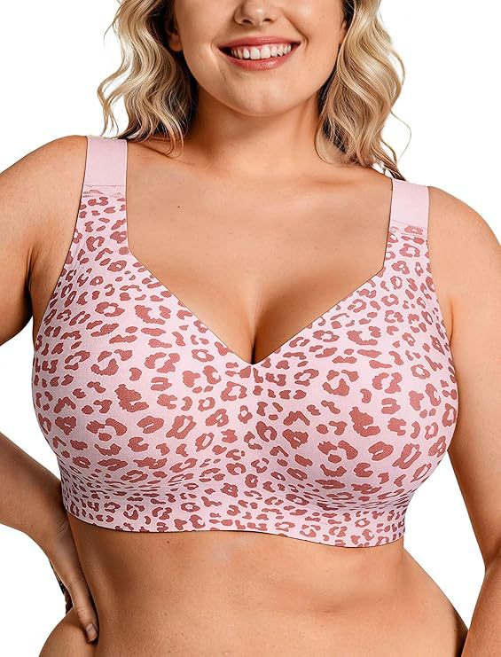 Plunge Bra Push Up - 플러스 사이즈 무선 젤리 브라 여성용