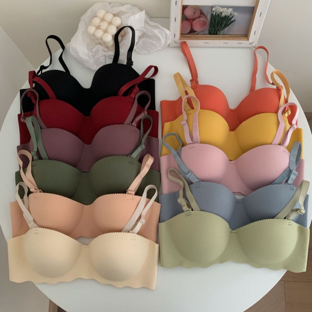 섹시하고 편안한 심리스 브라 캔디 컬러 처짐 방지 푸쉬 - Wirefree Bra Comfort 리뷰 및 가격
