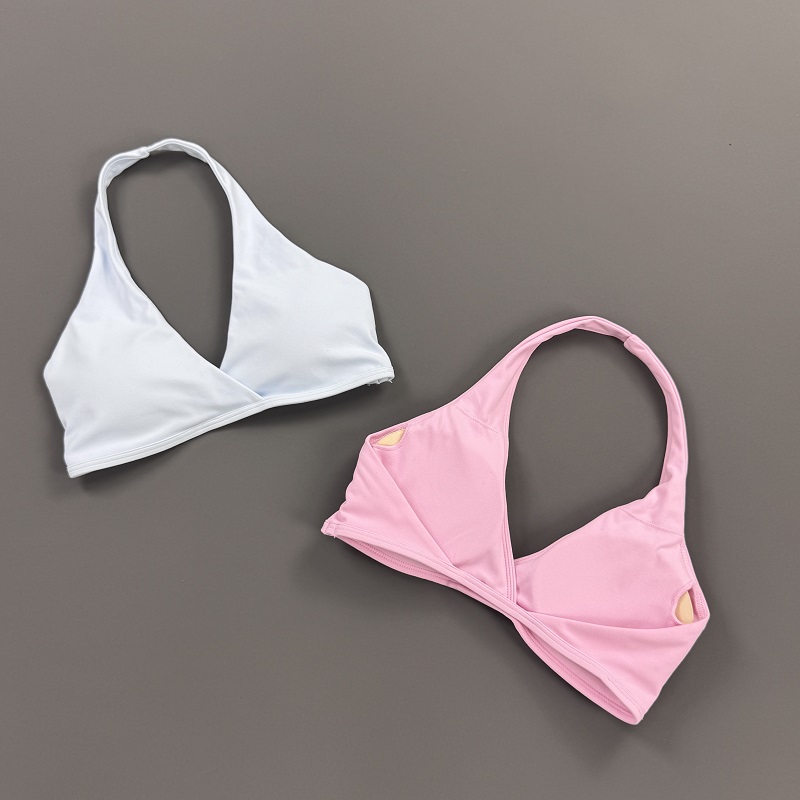 여성용 짐탑 홀터넥 스포츠 브라 프론트 크로스 V넥 패 - Sports Bra Racerback 리뷰 및 가격